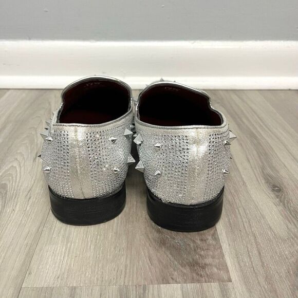 J75 by Jump Loafers Men’s 8.5‎ Fabio Sparkly Silver Studded Slip On Dress main image 4